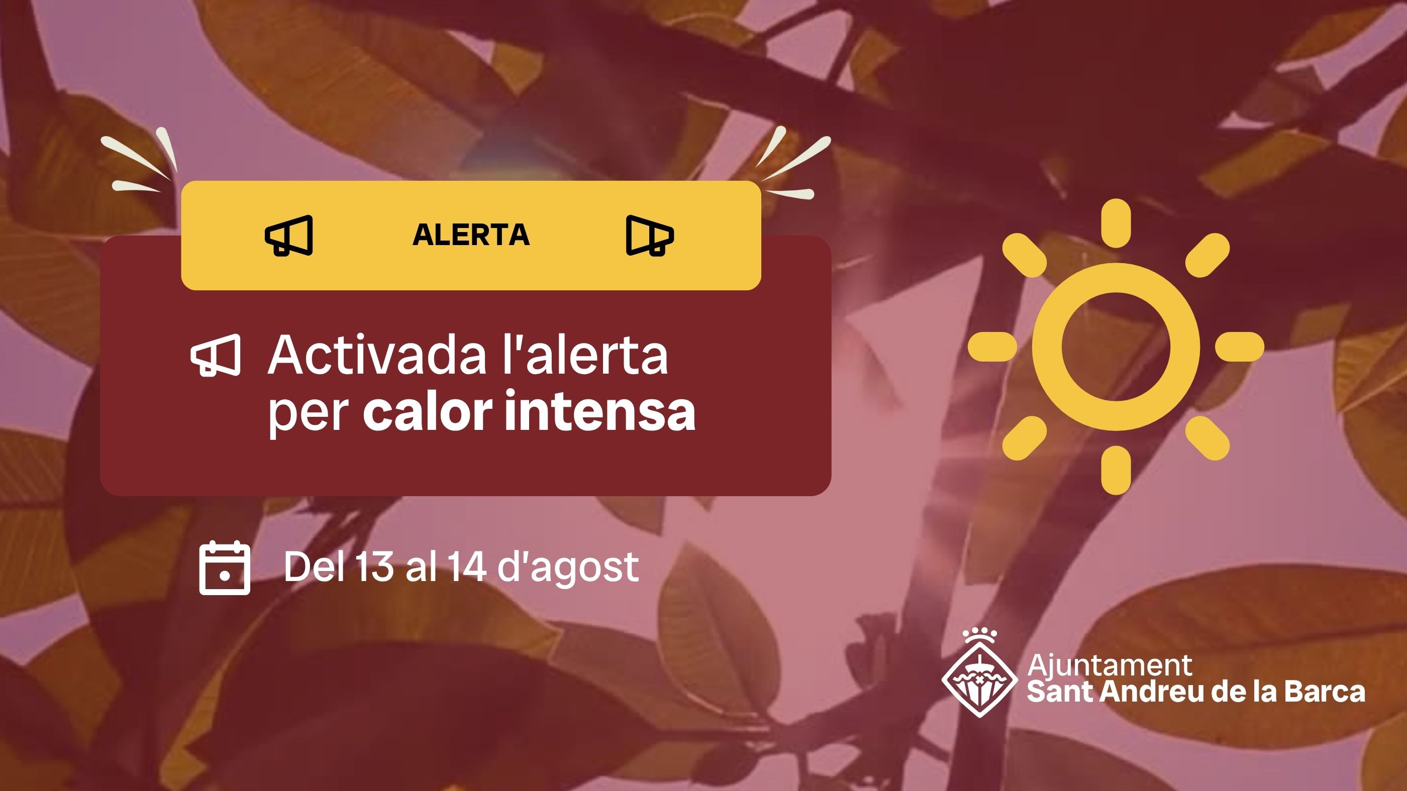 Imatge de la notícia: Activat el protocol municipal per onada de calor a Sant Andreu de la Barca el 13 i 14 d'agost
